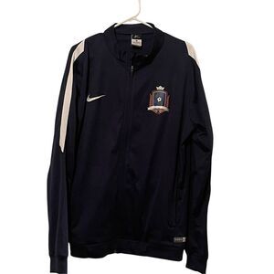 Nike Mens Blue Dri-Fit Madison United Full Zip Soccer  Jacket Size XL